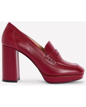 Boden Platform Heeled Loafers - Rot