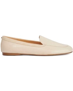 Dune Leather Gosette Loafer Shoes - Natural