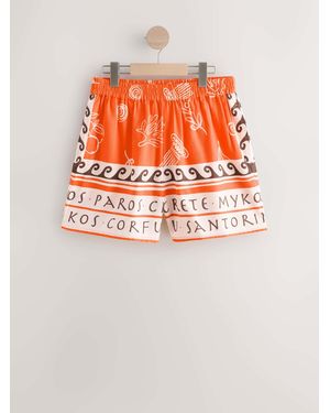 Next Shorts With Linen - Orange