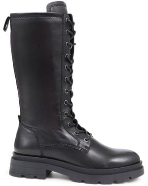 Jones Bootmaker Jones Bootmaker Mika Leather Lace-Up Boots - Black
