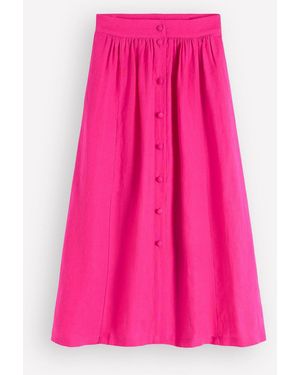 Boden Maxirock Emma Aus Leinen - Pink