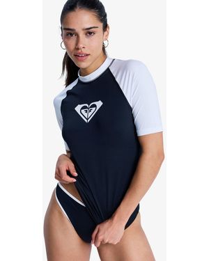 Roxy Essential Retro Logo Rash Vest - Blue