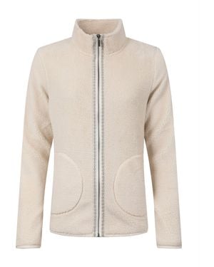 Weird Fish Lucille Lightweight Full Zip Borg Fleece - Natural