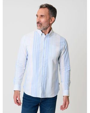 Saltwell Stripe Long Sleeve Oxford Shirt - White