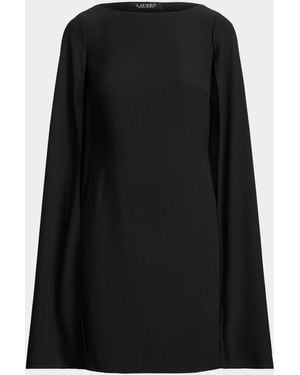 Ralph Lauren Cape Georgette Mini Dress - Black