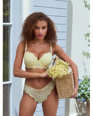 Boux Avenue Brazilian Emma Lace Panties - Yellow
