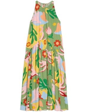 Albaray Tropique Print Halter Maxi Dress - White