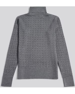 U.S. POLO ASSN. U. S. Polo Assn U. S. Polo Assn. Fine Cable Roll Neck Sweater - Gray