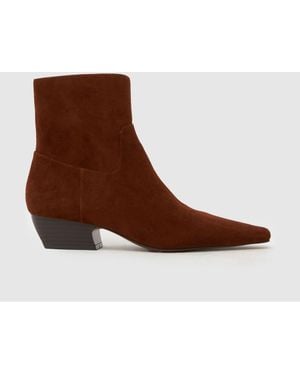 schuh Clarisse Western Heel Boot - Brown