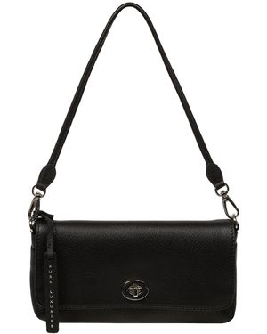 Pure Luxuries Christabel Leather Cross-Body Clutch Bag - Black