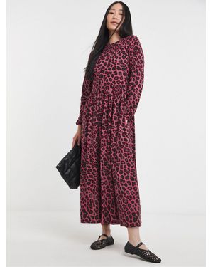 JD Williams Supersoft Jersey Midi Smock Dress - Rot