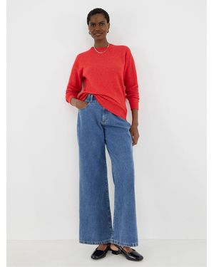 JD Williams Sponge Crew Neck Knitted Jumper - Red