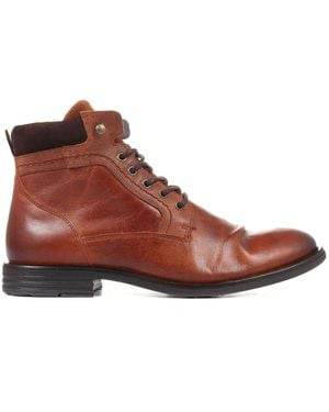 Jones Bootmaker Docklands Leather Lace Up Boots - Brown