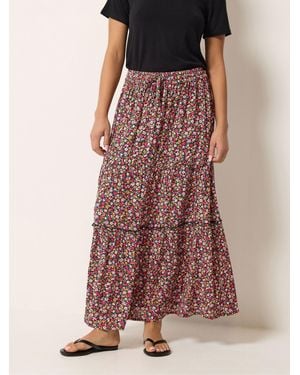 M Com Petite Ditsy Printed Crinkle Pants - Pink