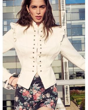River Island Frill Victoriana Jacket - Natural