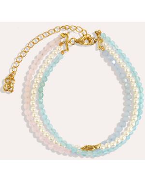 Ottoman Hands Ottoman Hands Waterproof Layered Beaded Bracelet - Metallic