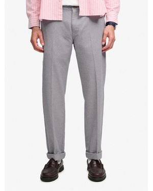 Superdry Premium Textured Regular Chinos - Gray