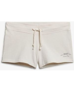 Superdry Athletic Essential Jersey Script Shorts - White
