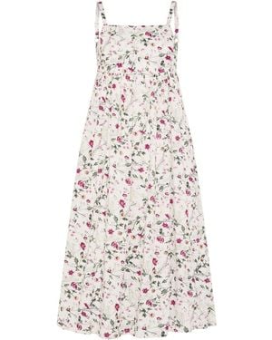 PixieGirl Petite Ditsy Print Midi Dress - White
