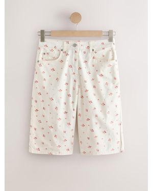 Next Bermuda Cotton Chino Shorts - Natural