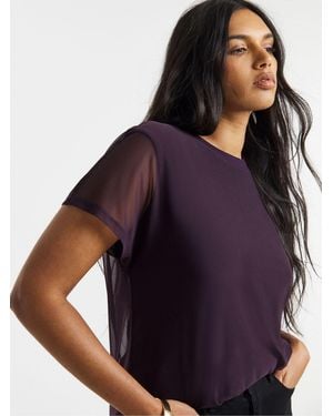 Simply Be Mesh Tank Top - Purple