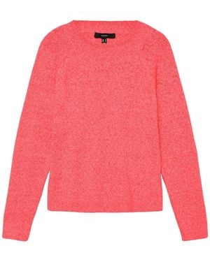 Vero Moda Bright Round Neck Soft Touch Cozy Knitted Sweater - Red