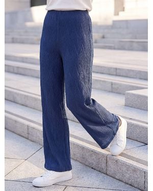 Roman Chevron Texture Trouser - Blue