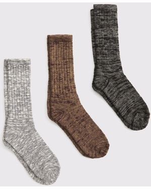 Abercrombie & Fitch Socks 3 Pack - White