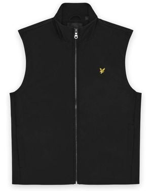 Lyle & Scott Mesh Back Softshell Funnel Neck Gilet - Black