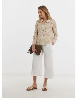 JD Williams Open Stitch Knitted Shirt - Natural