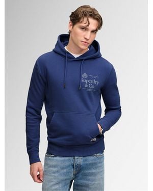 Superdry 1954 Company Relaxed Hoodie - Blue