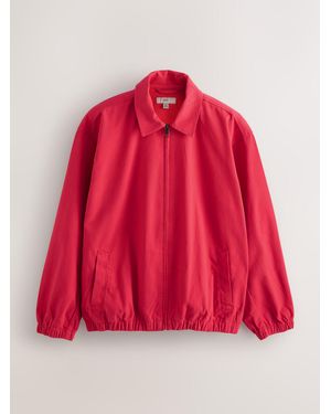 Next Harrington Twill Jacket - Red
