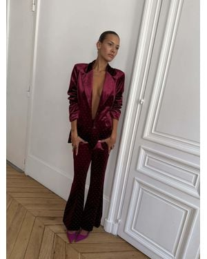 Never Fully Dressed Velvet Pants - Red
