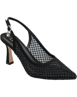 Lotus Slingback Court Shoes - Black