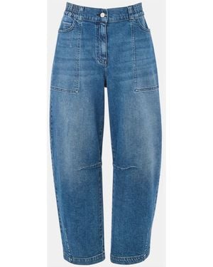 Whistles Elasticated Waist Barrel Jeans - Blue
