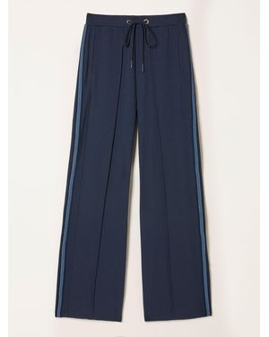 FatFace Ely Ponte Wide Leg Trouser - Blue