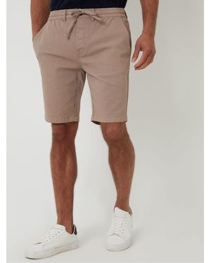 Threadbare Elasticated Waist Stretch Chino Shorts - Natural