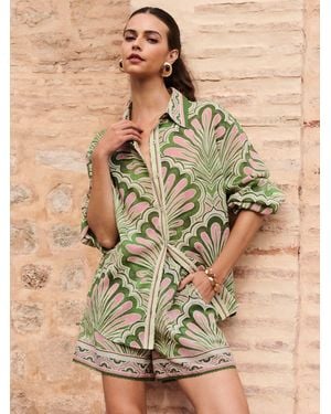 Lipsy Printed Shirt - Natural