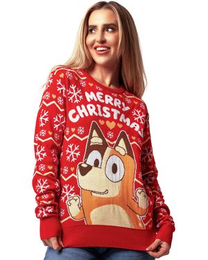 Character Knitted Christmas Sweater - Red