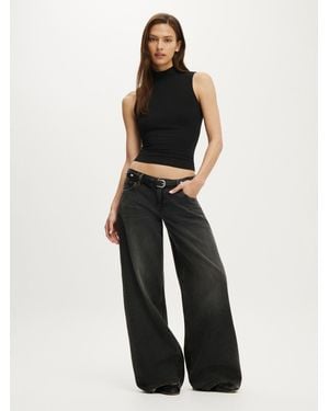 Cotton On Low Rise Wide Jeans - White