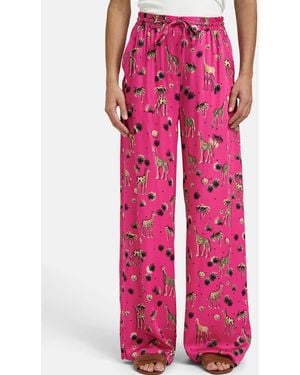 Smith & Soul Giraffe Print Pants - Pink