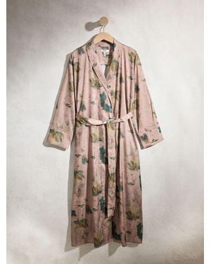 Next Satin Jacquard Dressing Gown - Natur