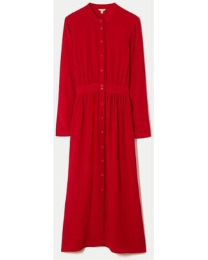 Jigsaw Textured Viscose Dress - Rot
