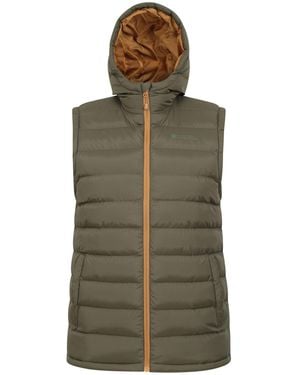 Mountain Warehouse Seasons Water-Resistant Hooded Padded Gilet - Green