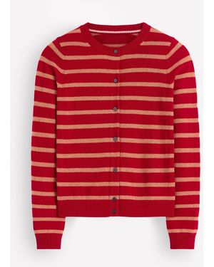 Boden Elsie Cashmere Crew Neck Cardigan - Red