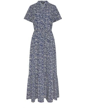 Long Tall Sally Floral Tie Waist Maxi Dress - Blue