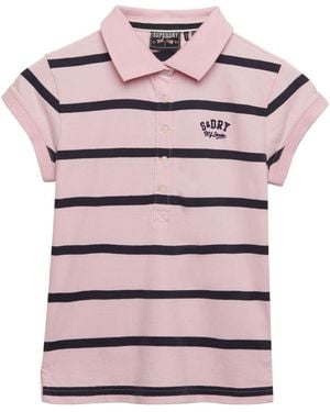 Superdry Pique Jersey Polo Shirt - Pink