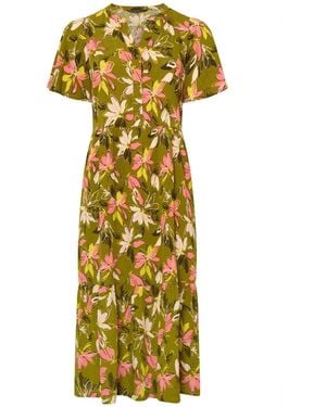 Evans Woven Wrap Dress - Metallic