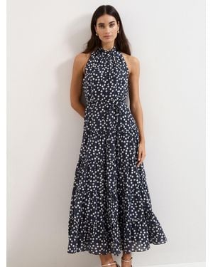 Phase Eight Nita Spot Maxi Dress - Blue
