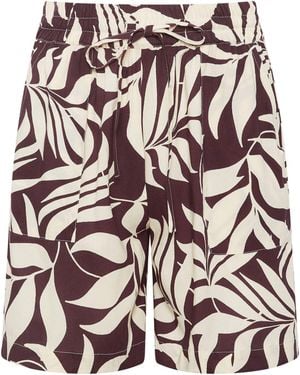 M Com Printed Shorts - Purple